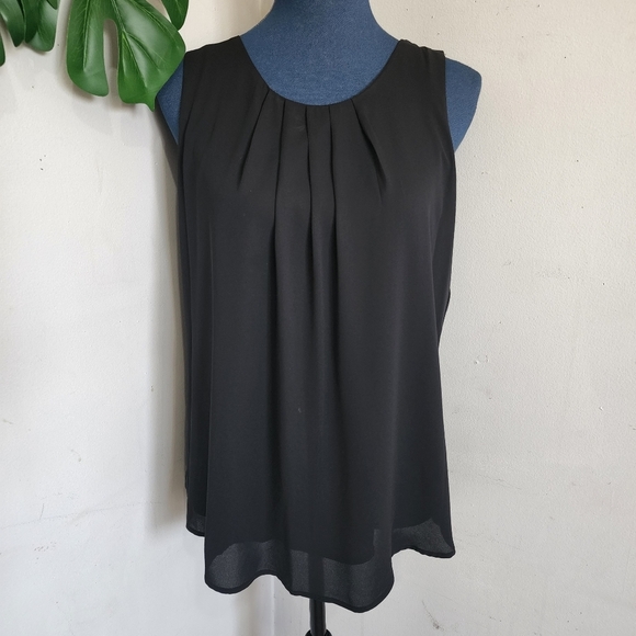 Context Black Dress Sleeveless Blouse - Picture 1 of 9